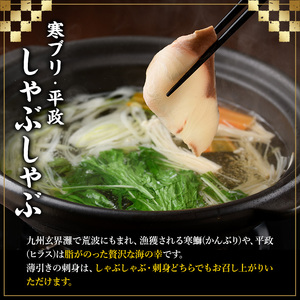 寒ブリ平政しゃぶしゃぶ鍋フルコース(6人前)&明太子切子(450g) ぶり ブリ 鰤 ぶりしゃぶ 鰤しゃぶ 寒鰤 ひらまさ ヒラマサ 魚介 海鮮 鍋 セット 刺身 さしみ 切り身 切身 アラ 明太 明