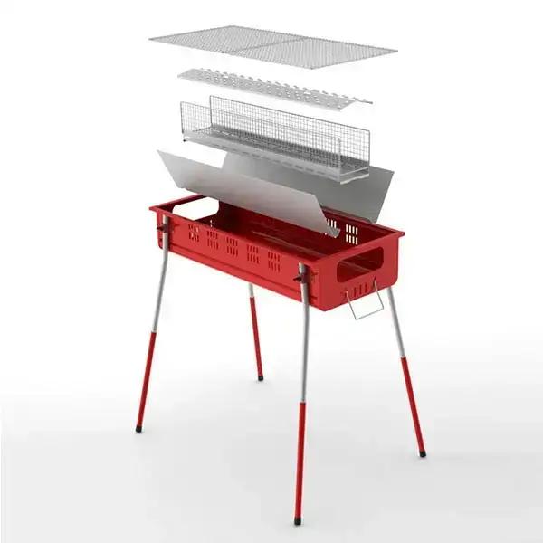 [グリーンライフ] 少煙バーベキューコンロセット キャンプ アウトドア用品 BBQ