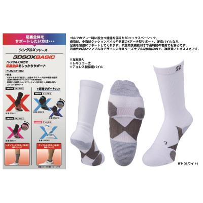 ふるさと納税 松原市 ブリヂストンゴルフ　【シングルX】3Dソックス ベーシック　ホワイト　メンズ　靴下　SOG313 |  | 01