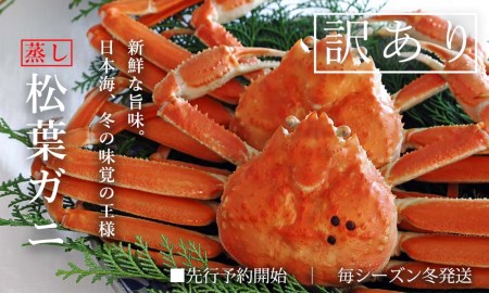 蒸し松葉ガニ 中3枚 ご自宅用 (1枚500～640g前後) ずわいがに カニ 訳あり TM8 0718