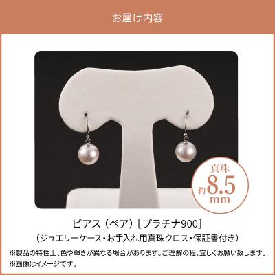 ふるさと納税 大分市 あこや本真珠　ぶら下がりジプシーピアス　真珠8.5mm　プラチナ900_T04006 |  | 03