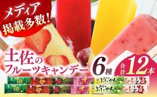 土佐のフルーツキャンデー 6種セット（各2本） / アイス アイスキャンデー アイスクリーム フルーツ デザート スイーツ セット 詰め合わせ バラエティ ギフト お取り寄せ 高知 土佐 ぶしゅかん すもも やまもも いちご ミルク ゆず 【グレイジア株式会社】 [ATAC210]