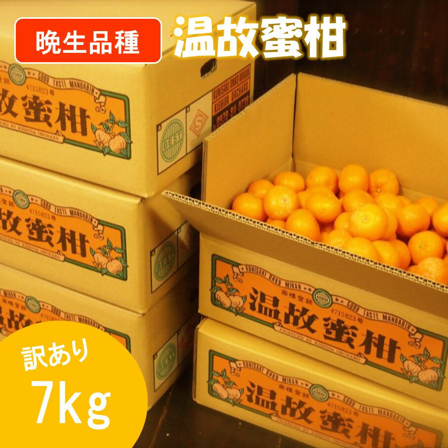 【ふるさと納税】【訳あり】※晩生品種/岸田果樹園「温故蜜柑」約7kg