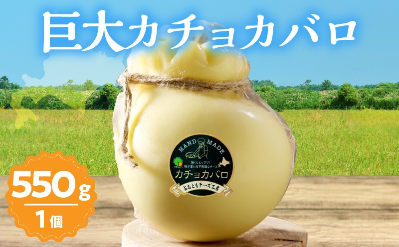 
                  【おおともチーズ工房】《なまらでかい!!》ミルキーな風味の巨大カチョカバロ(計550g)_H0003-160
                