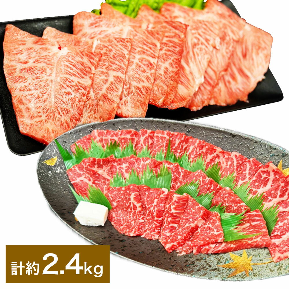 【ふるさと納税】【赤身VSミスジ食べ比べ！】おおいた和牛 赤身焼肉・ミスジ焼肉 セット 各約1.2kg（約400g×3） 計約2.4kg 和牛 牛肉 お肉 モモ ウデ みすじ 希少部位 焼き肉 冷凍 大分県産 国産 大分県 竹田市 送料無料