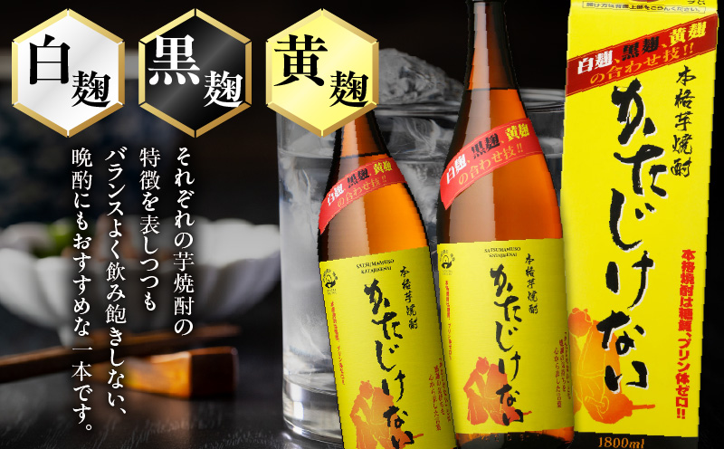 かたじけない 芋焼酎 25度 1800ml×6本　K377-008_07