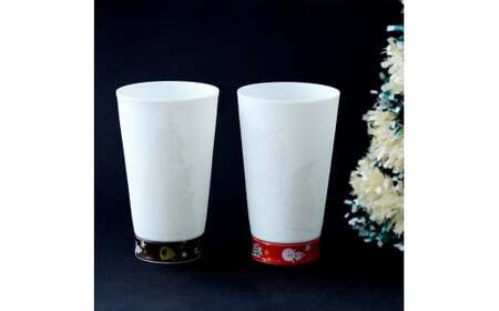 クリスマス マジカルパールシェル タンブラー 2個セット【東洋セラミックス】有田焼 クリスマス グラス カラフル A15-286