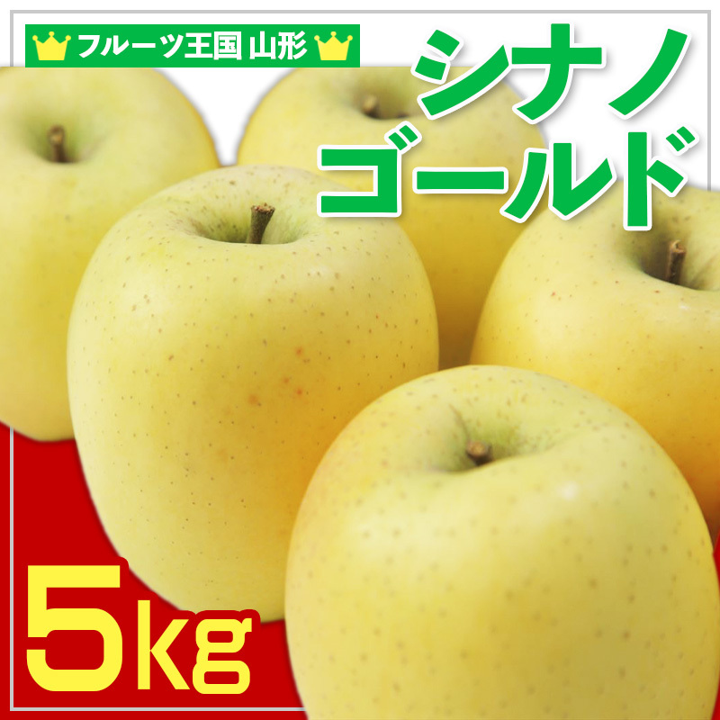 ☆フルーツ王国山形☆ りんご (シナノゴールド)秀品 5kg FY25-057