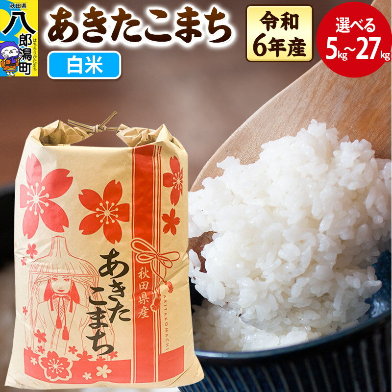 【ふるさと納税】あきたこまち【白米】5kg／10kg／20kg／27kg【選べる容量】令和6年産 秋田県産 こまちライン