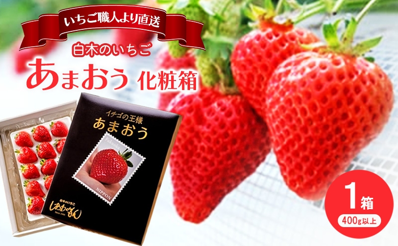 
                  いちご 1月配送 しあわせもん あまおう 化粧箱 1箱 いちご職人 白木のいちご イチゴ 苺 果物 デザート ※配送不可：沖縄・離島
                
