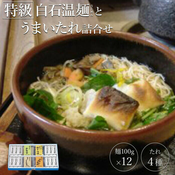 【ふるさと納税】 そうめん 麺 うーめん 特級白石温麺 ゆで めんつゆ ごまだれ けんちん カレーつゆ 温麺 取り寄せ お歳暮 お中元 ギフト そうめん ふるさと納税 宮城県 白石市 【19151】