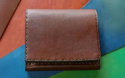 【neoclassic】 牛本革 コンパクト財布 （Dark Brown） 牛革 本革 レザー 姫路レザー 財布 コンパクトウォレット ウォレット ハンドメイド コンパクトサイズ 手のひらサイズ 北海