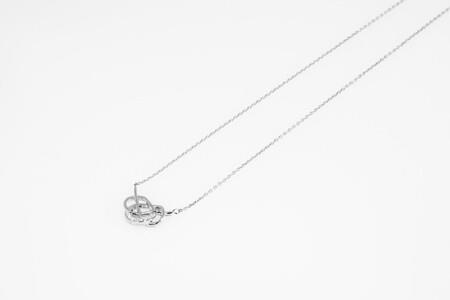 Pt900 水引ネックレス あわじ結び CN-122