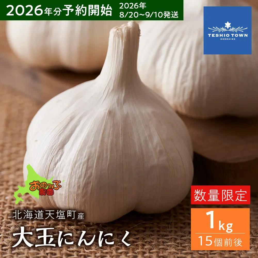 2026年分予約開始★北海道産大玉にんにく1kg《おのっぷ農園》