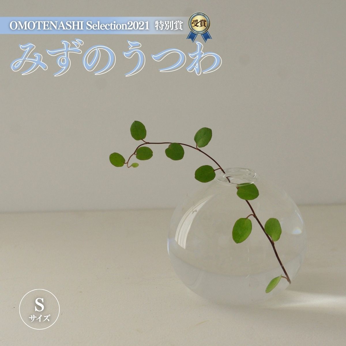 【ふるさと納税】みずのうつわ（花器）Sサイズ ／ 花瓶 吹き ガラス オシャレ 工芸 シンプル 送料無料 千葉県 SMO001