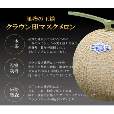 【厳選】高級クラウンマスクメロン山級　1.5kg×2玉入り【配送不可地域：離島・北海道・沖縄県・四国・九州】