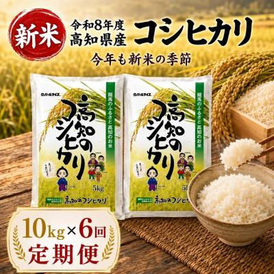 ふるさと納税 室戸市 新米 令和8年度 高知県産 コシヒカリ 10kg 6回定期便 人気 米 お米