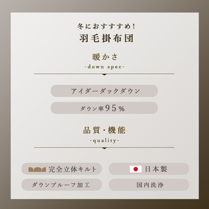 掛け布団 ブルー アイダーダウン95% 1.2kg入り 羽毛 シングル ロング 寝具 寝具 寝具