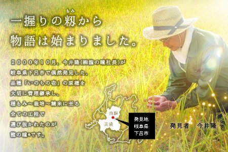 【2023年産米】2kg×1 飛騨産・龍の瞳（いのちの壱）株式会社龍の瞳直送 米 令和5年産 精米【14-11】