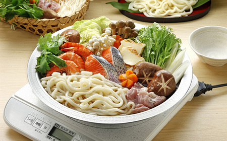 No.025 IH対応うどんすき鍋＋アルミ調理用バット2枚