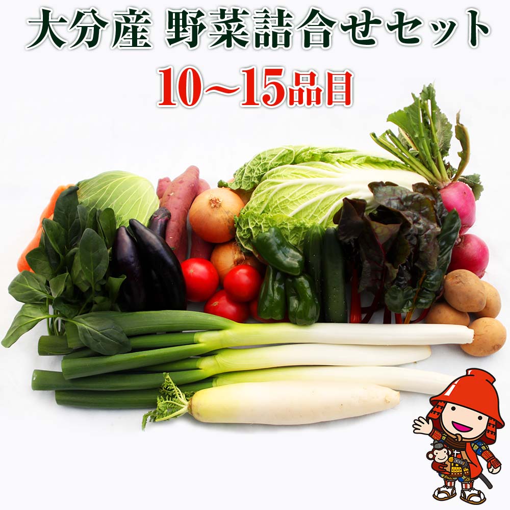 【ふるさと納税】九州野菜セット 大分県中津 春夏秋冬野菜セット10〜15品 | JA直売所直送野菜 新鮮 トマト ホウレンソウ 小松菜 水菜 チンゲン菜 ネギ キャベツ