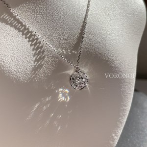 K10WG クリアクォーツ フラワーカット ダイヤモンドネックレス MINAMOセッティング VO0072PCQ