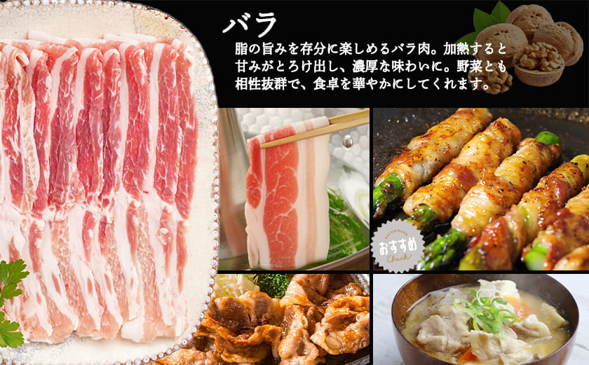 「くるみとん」ロース&バラしゃぶしゃぶ用1.2kg_14-J301