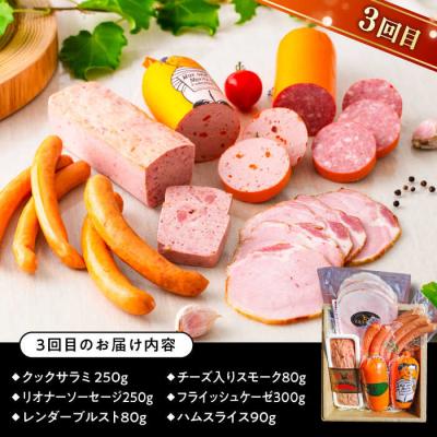 ふるさと納税 糸島市 【全3回定期便】バラエティ定期便 (ウインナー/ハム/生ウインナー/生ハム)[AAC009] |  | 03