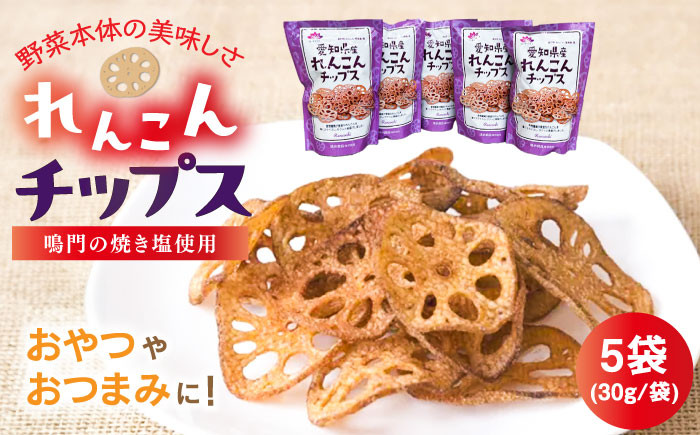 
                  れんこん 蓮根チップス 30g×5P れんこん レンコン 愛知県産 野菜 産地直送 愛西市 / 清水食品  [AEAJ003]
                