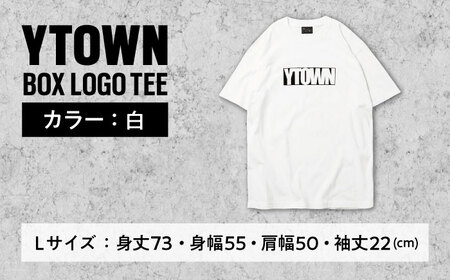 【Lサイズ】YTOWN BOX LOGO TEE WHITE【YTOWN】[AKIK002-3]