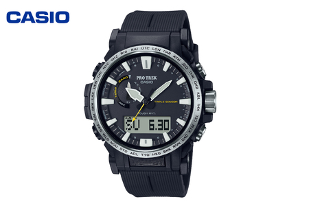 CASIO腕時計 PROTREK　PRW-61-1AJF　hi011-095　腕時計 時計 ウォッチ カシオ CASIO プロトレック メンズ 男性 電波 ソーラー  黒 ブラック 国内正規品 山形県 東根市