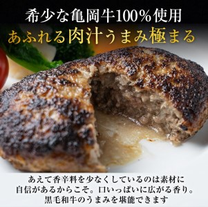 ＜ビストロ・エテ＞eteの 亀岡牛100％ 無添加 プレミアム ハンバーグ 冷凍 5個セット【緊急支援】150g×5個 計750g《真空パック 個包装 贈答 ギフト》
