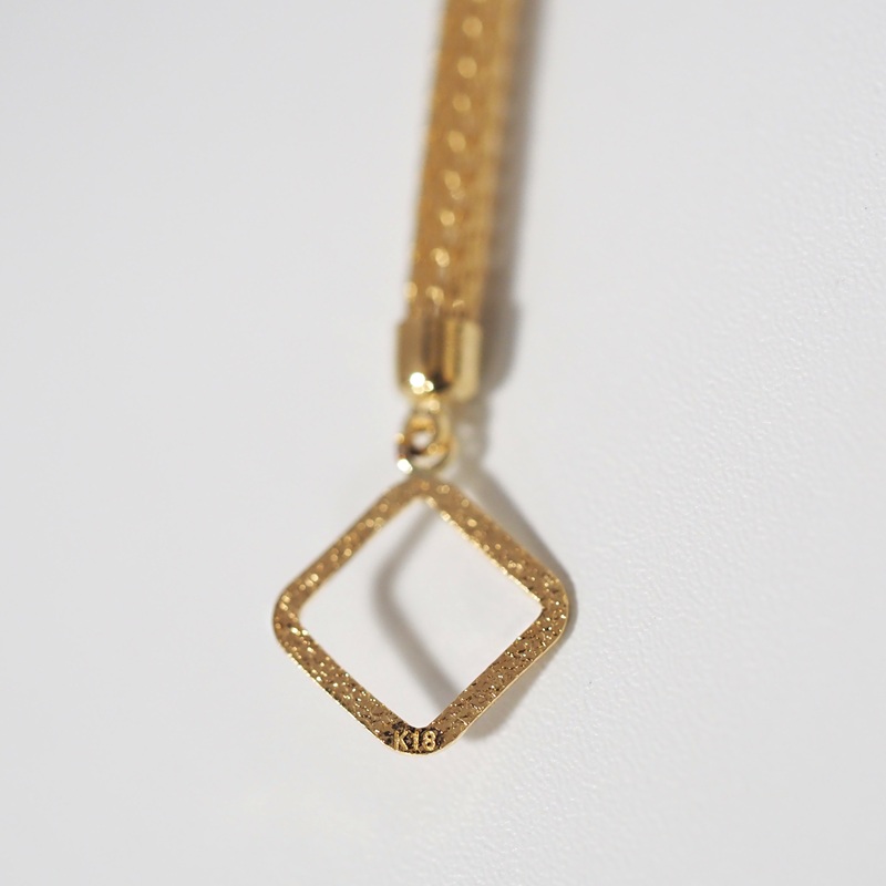 K18 メッシュのロープネックレス　14369