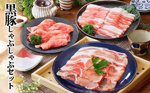 
            黒豚しゃぶしゃぶセット　 A3-363_ 黒豚 しゃぶしゃぶ 豚肉 鹿児島県 枕崎 ロース バラ スライス セット ポン酢 人気 おすすめ 送料無料 贈答 ギフト プレゼント 肉 しゃぶしゃぶ 【1166342】
          