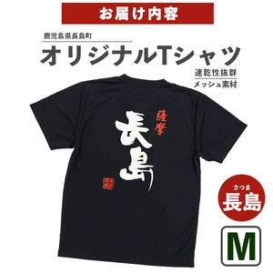 ＜Mサイズ・ブラック＞長島町オリジナル長島Ｔシャツ【山川屋】yamagawa-7383m
