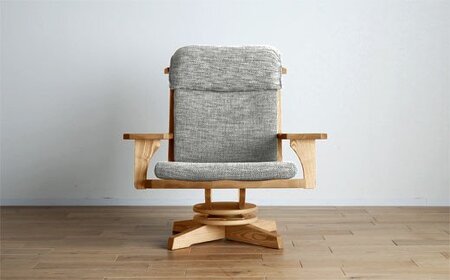 【開梱・設置】１Pソファ　極ワザ　パーソナルチェア　両肘TN／CR-BEヘッドレスト付き　ナチュラル　AL095