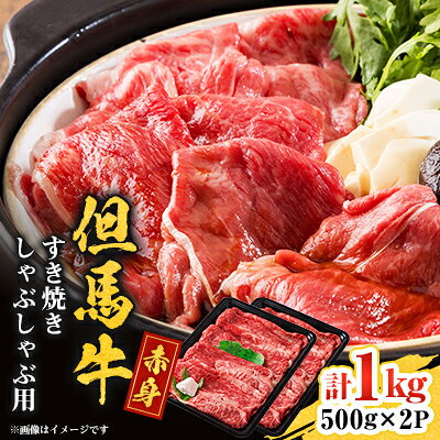 【ふるさと納税】但馬牛　赤身スライス(モモ・肩部位)1kg_国産 和牛 黒毛和牛 牛肉 赤身 もも モモ 肩 かた スライス すき焼き すき焼 スキヤキ しゃぶしゃぶ 焼きしゃぶ オススメ とろける【配送不可地域：離島】【1615680】