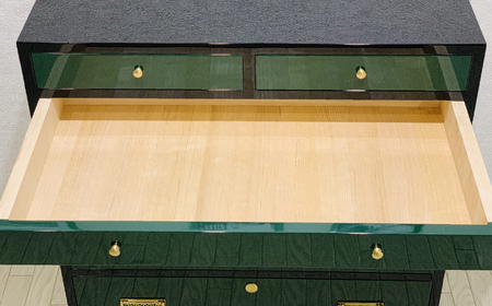 桐モダンチェスト 75巾四の二 グリーン&ブラック 家具 伝統 暮らし インテリア 人気 ランキング おすすめ ギフト 故郷 ふるさと 納税 福島 ふくしま 二本松市 送料無料【田中家具】