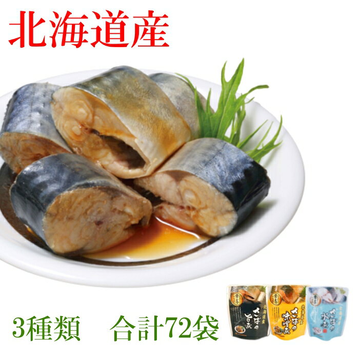 【ふるさと納税】【12月14日決済確定分まで年内配送】 さば煮付けセット ( 3 種・各 24P ) 鯖 サバ 魚 さかな サカナ お取り寄せ グルメ 海鮮 サバ缶 さば缶 水煮 缶詰め 旨煮 味噌煮 おかず ご飯のお供 北海道 根室市 ふるさと納税 F-09015