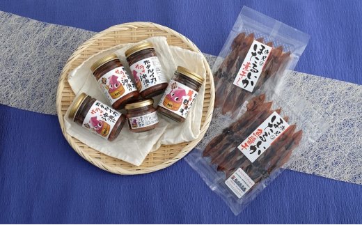 越中氷見屋　ホタルイカ沖漬け4種・甘酢漬け・素干し・魚醤干し（B1セット）　【魚貝類・加工食品】
