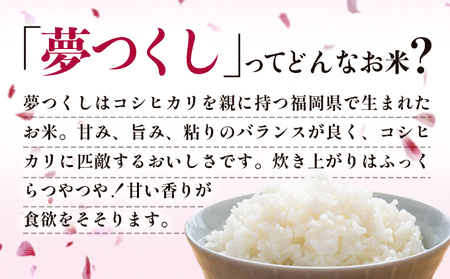 【定期便：３ケ月】令和７年産 福岡県産米 夢つくし 15kg 精米 CY010sub3