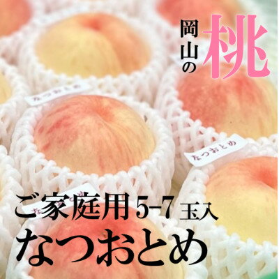 【ふるさと納税】【2026年先行予約】乙女のような可愛い甘い桃 「なつおとめ」家庭用 5-7玉入(岡山県産)_ 桃 白桃 もも モモ なつおとめ 甘い 果物 くだもの フルーツ 岡山県 津山市 産直 産地直送 家庭用 自宅用 送料無料 【配送不可地域：離島】【1571603】