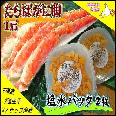 ふるさと納税 根室市 ボイルたらばがに脚1肩、塩水うに60〜80g×2P D-59041