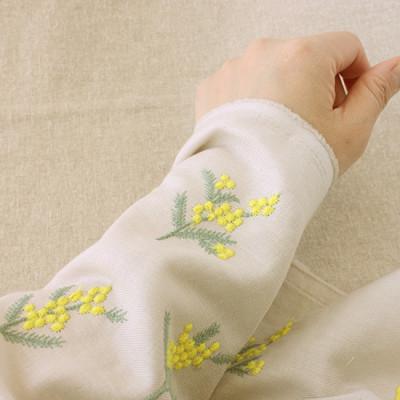 ふるさと納税 小矢部市 ミモザの刺繍生地【0.5m】LB-21988 |  | 02