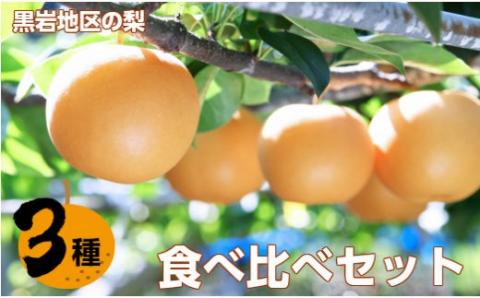 ＜2024年秋発送＞佐川の梨　3種食べ比べセット　【期間・数量限定】定期便　和梨　旬の時期にお届け