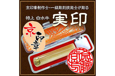 印鑑 特上白水牛 16.5ミリ丸 御実印 印鑑ケース付 はんこ