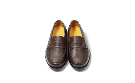 Coshaer 革靴 ローファー マッケイ製法 Vibram  日本製 ファッション 靴 ブラウン メンズ インソール CS1320 Suffle 25.5cm