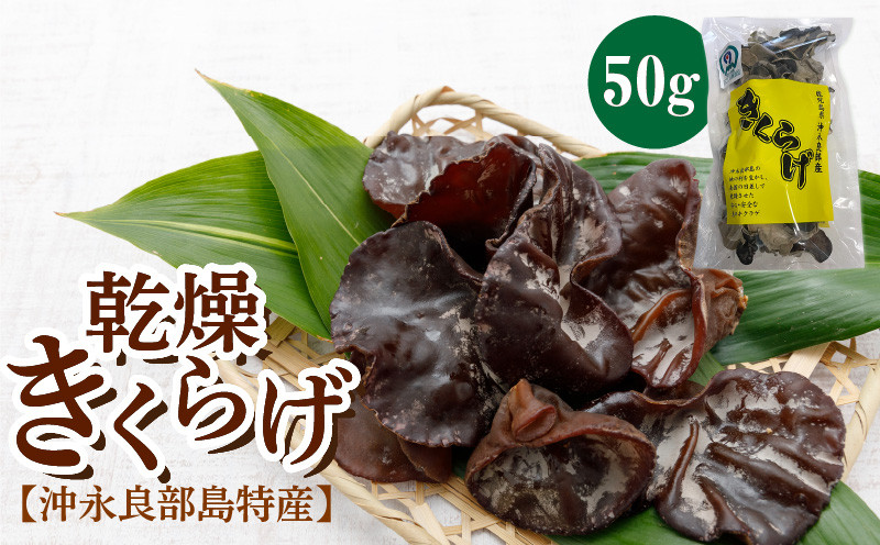 
【普通郵便】 乾燥きくらげ50g×1袋/沖永良部島特産　W009-045u
