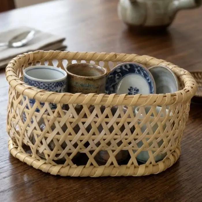 千島笹 椀籠（小）【北の竹工房】日用品 雑貨 竹材 竹製品 加工品 竹細工 籠 かご カゴ 北海道 比布町 ぴっぷ 1003-015