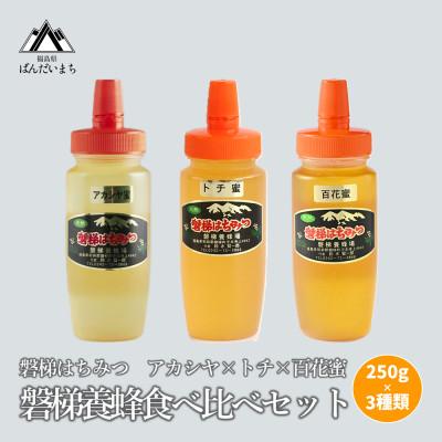 ふるさと納税 磐梯町 食べ比べセット 250g×3種類　アカシヤ　トチ　百花蜜